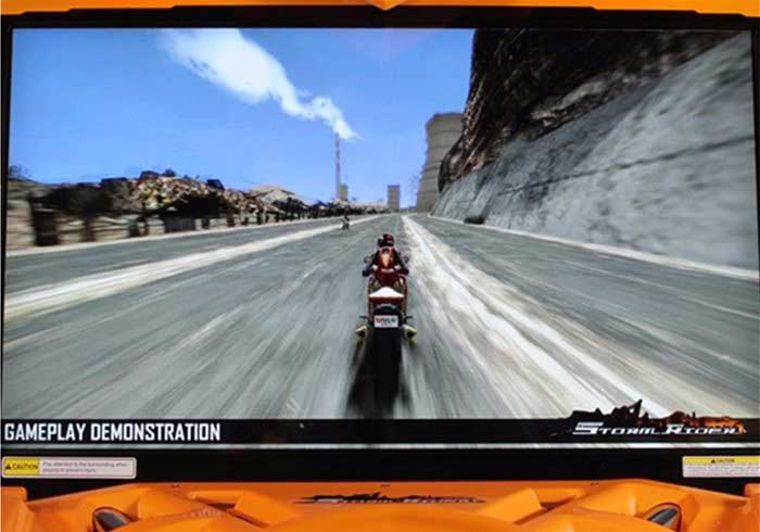 Screenshot of Motorbike racing on storm rider arcade machine