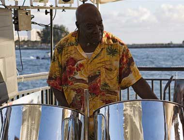Steel band player