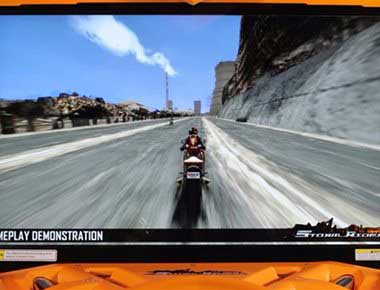 Screenshot of Motorbike racing on storm rider arcade machine