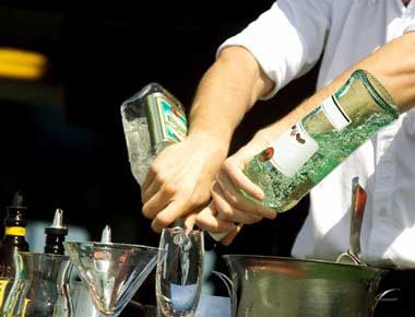 Cocktails being made