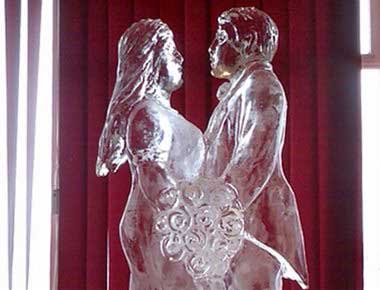 Wedding ice sculpture