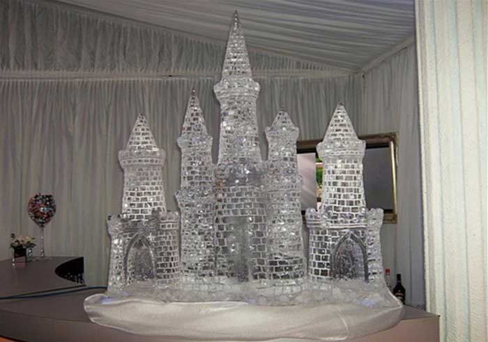 An image of a castle ice sculpture 
