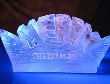 A nice christmas ice sculpture