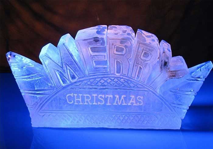 A nice christmas ice sculpture