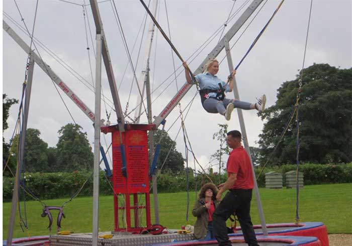 Four bed bungee trampolines