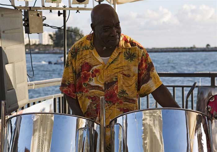 Steel band player