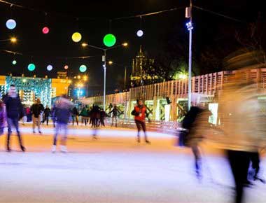 Skaters at Ice Rink