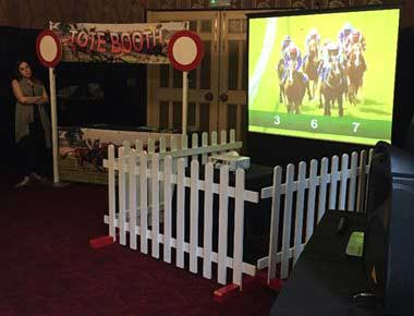 Race Night projector and screen