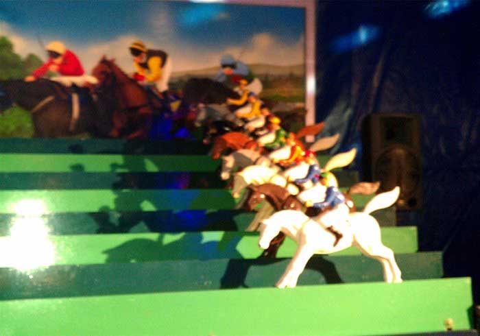 Roll a ball seaside horse racing game