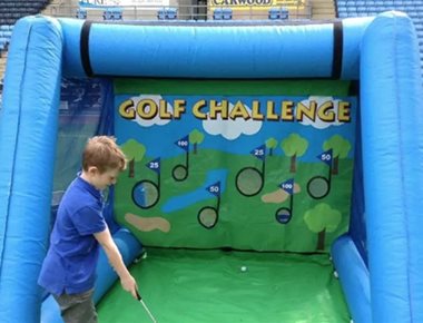 Hire inflatable target golf game