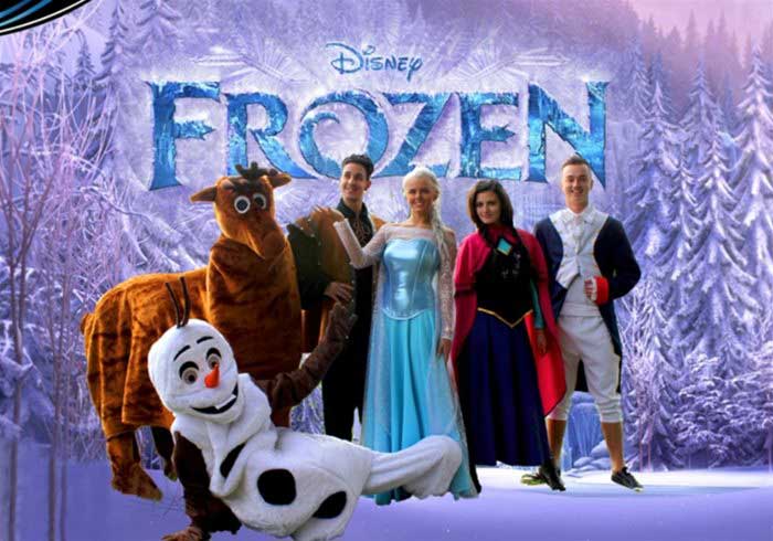 The cast from Frozen promotion