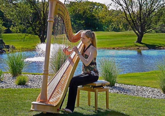 Female harpist