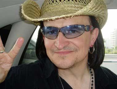 A lookalike of the singer Bono