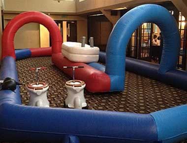 Hire Loo Racing Inflatable and toilets