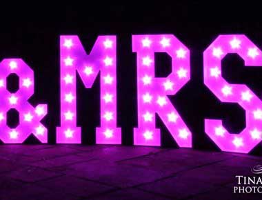 Pink Giant Letters for Hire